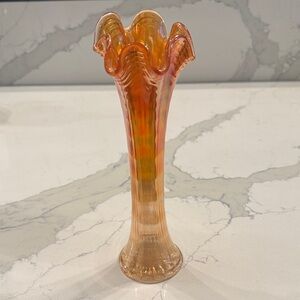 Imperial Carnival Marigold Swung Glass Vase